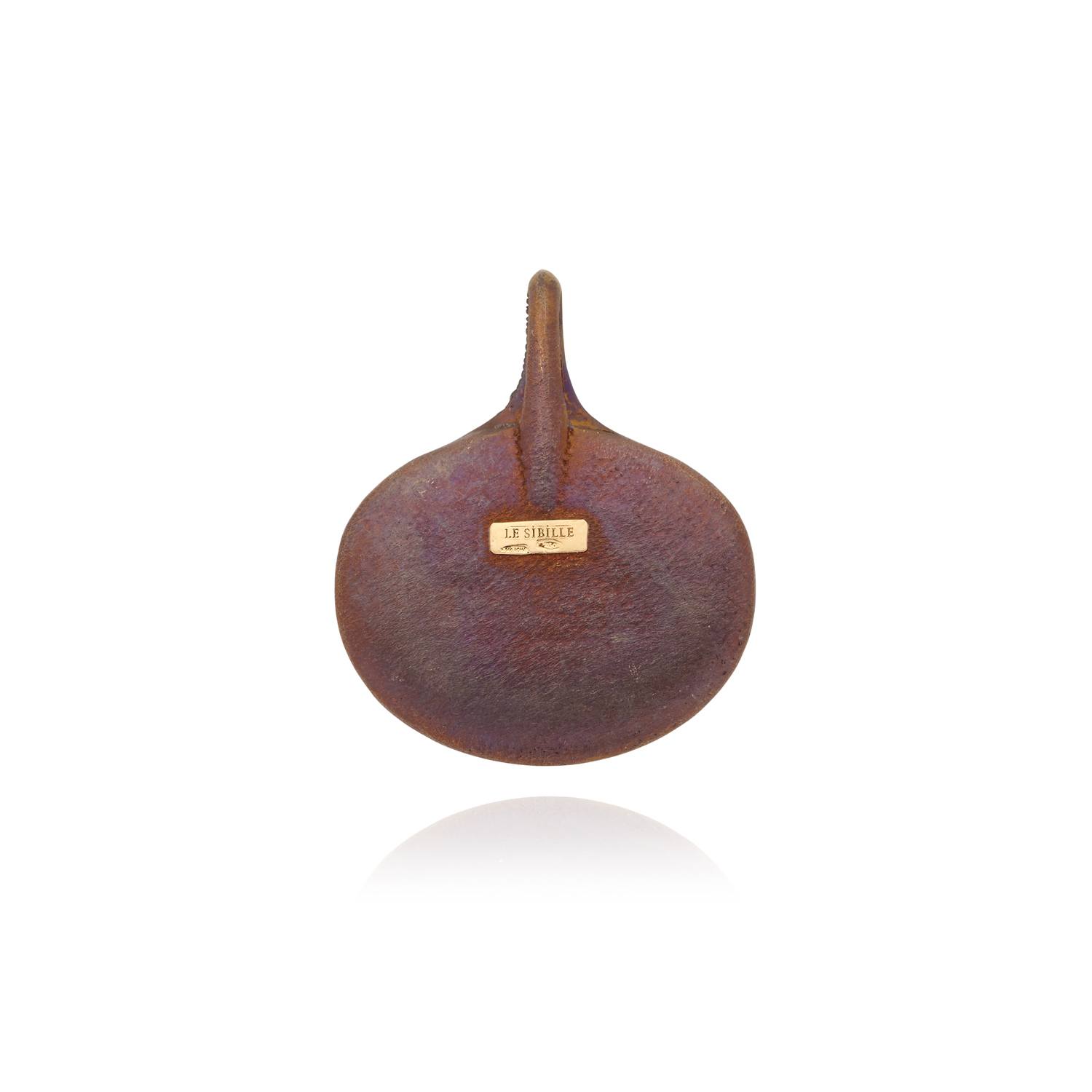 Le Sibille Ganimede pendente titanio oro zaffiro