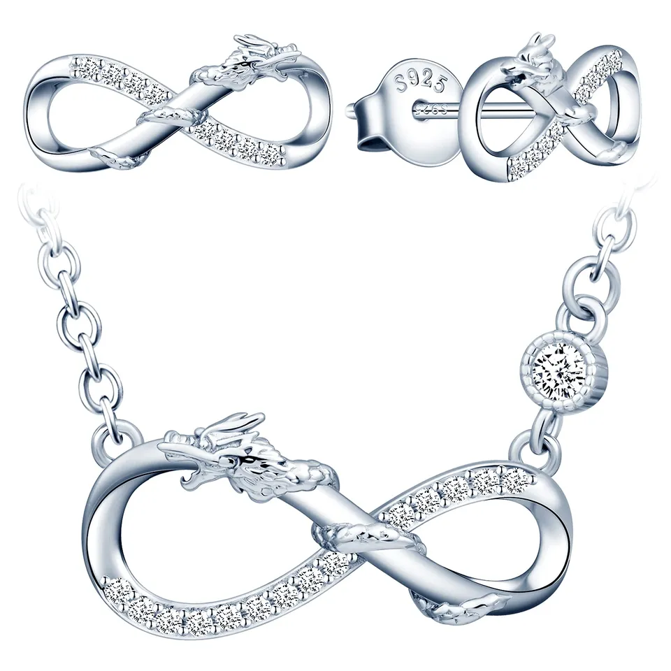 Infinionly Fashion collana orecchini argento 925 Silver