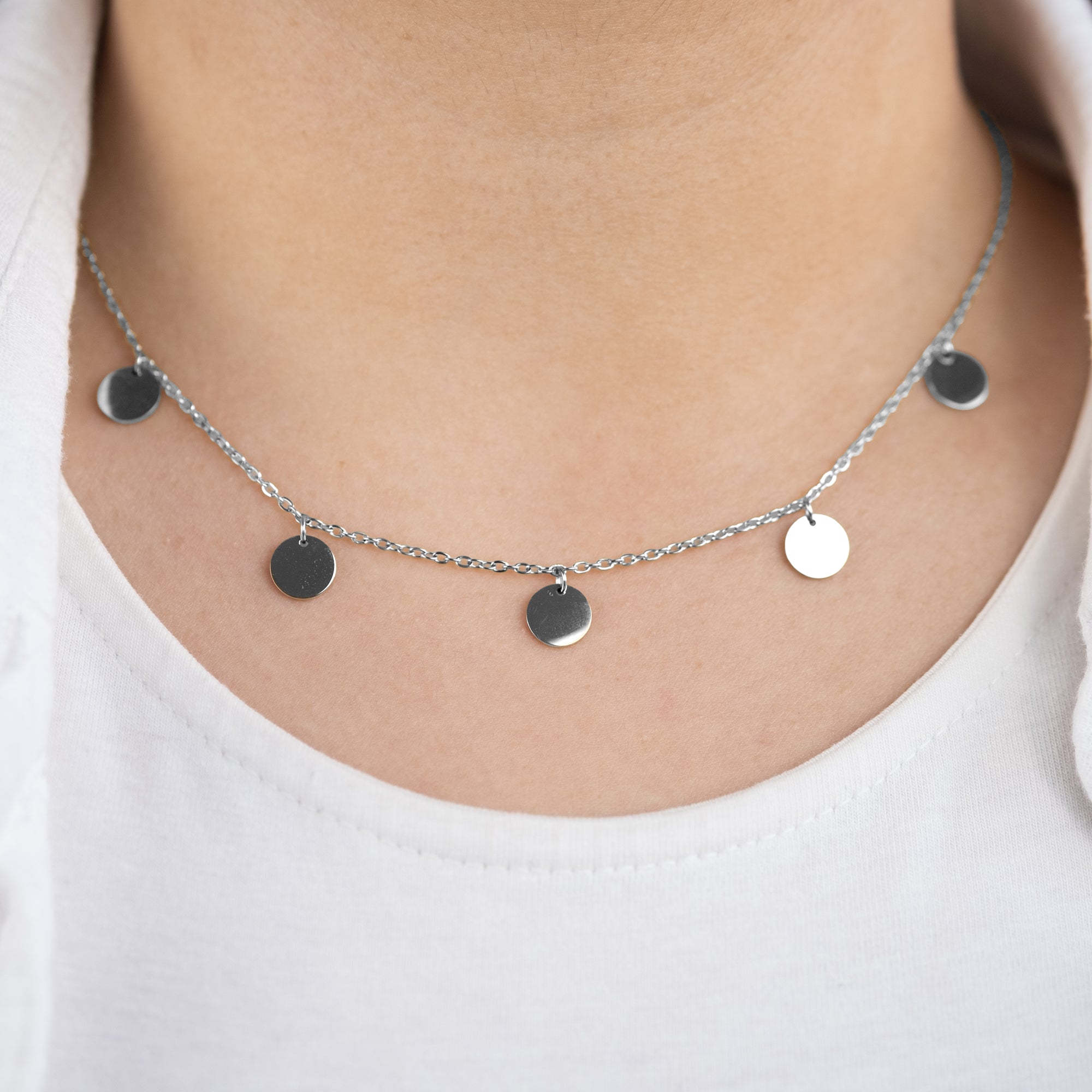 Engelsrufer MySteel collana Happy Soul acciaio argento con biglietto