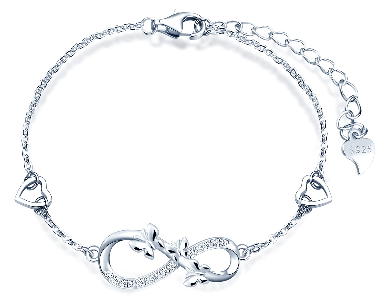 INFINIONLY Fashion Necklaces collana farfalla infinito argento 925