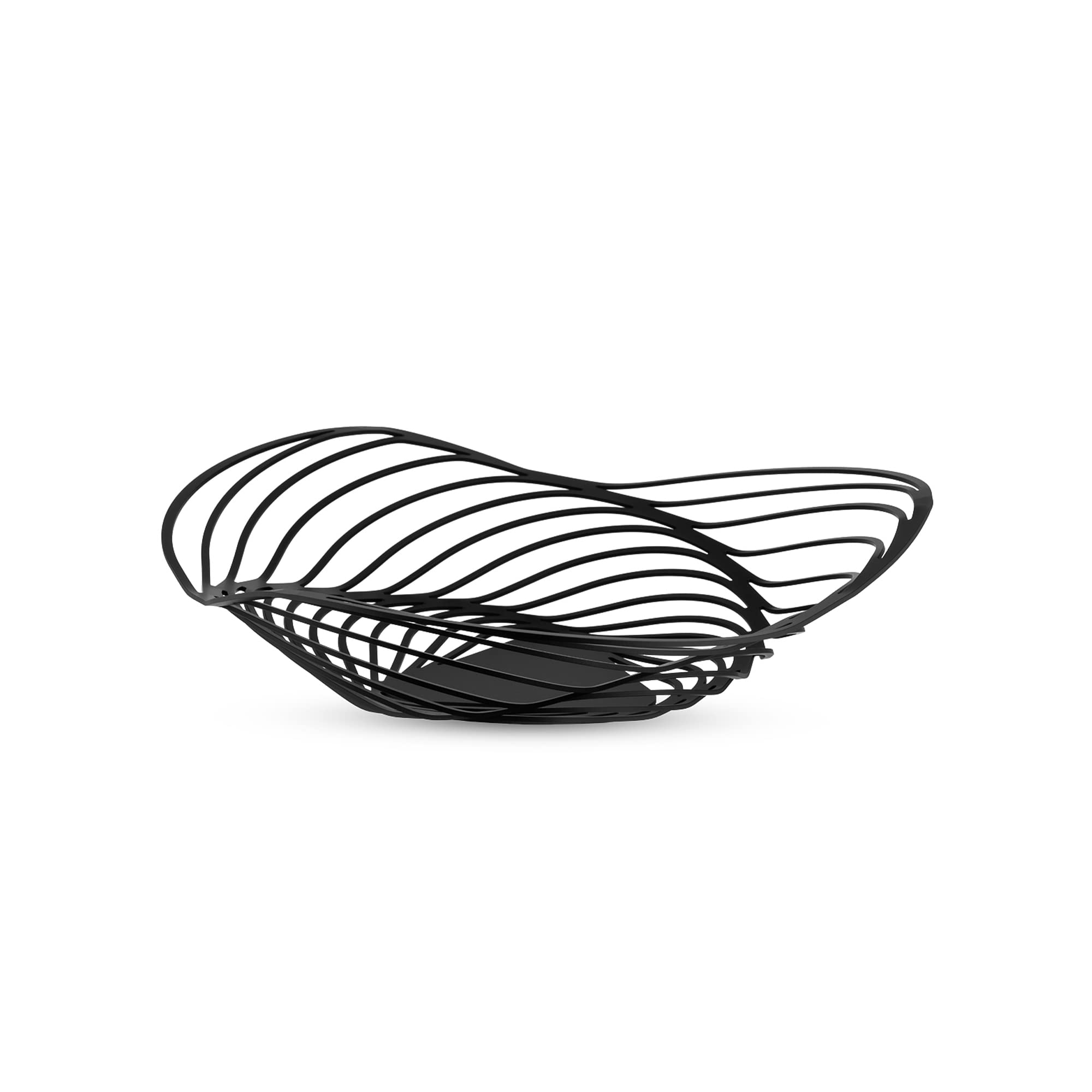 ALESSI Trinity ACO03 B fruttiera acciaio nera 33 cm