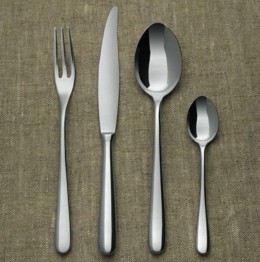 Alessi Caccia LCD01/12 Forchetta da Servizio Acciaio Lucido