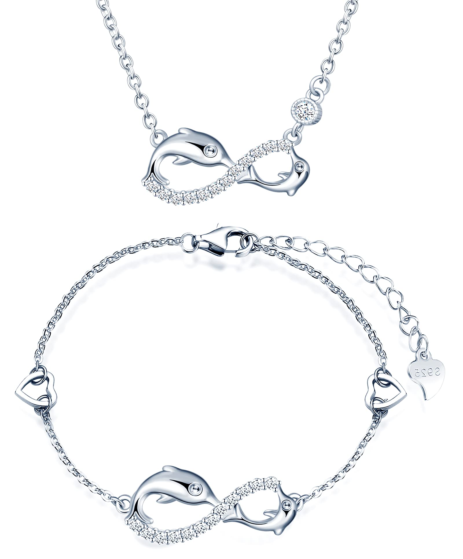 Infinionly Fashion parure gioielli argento 925 B infinito