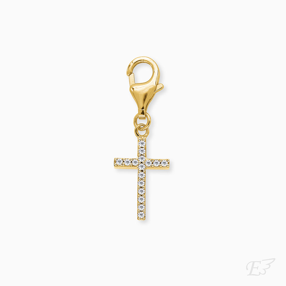 Engelsrufer Charms Charm Argento Croce Oro Zirconia