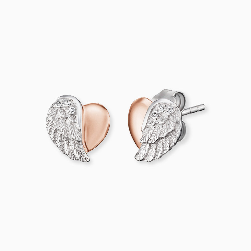 Engelsrufer Herzflügel Bicolor orecchini argento zirconia
