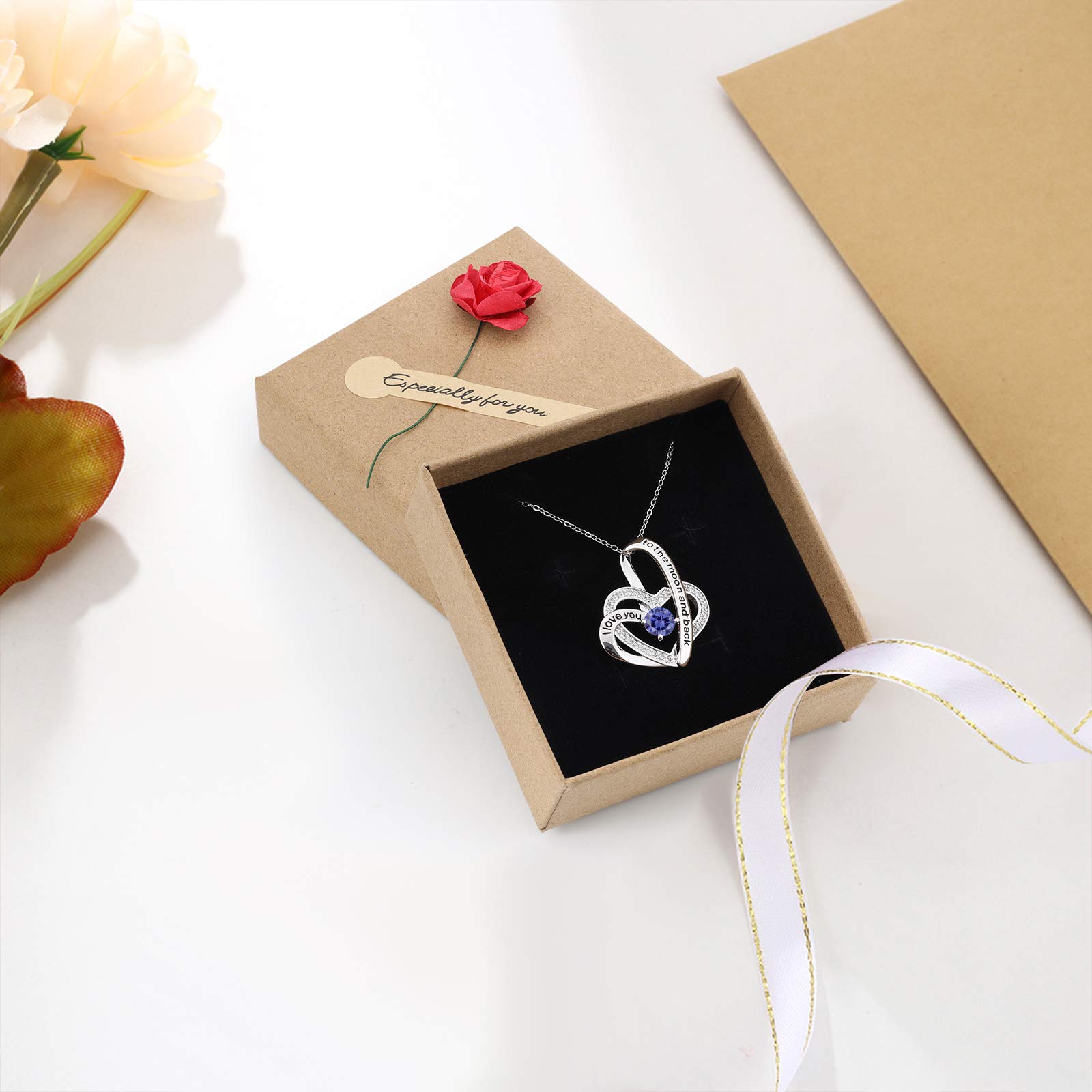 Jessemade Gioielli Collana Cuore Argento 925 Birthstone