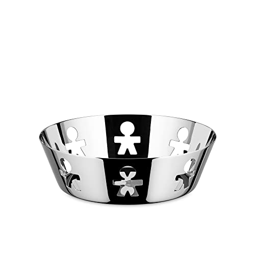 Alessi Girotondo AKK03 Cestino Acciaio Bordo Traforato 18cm