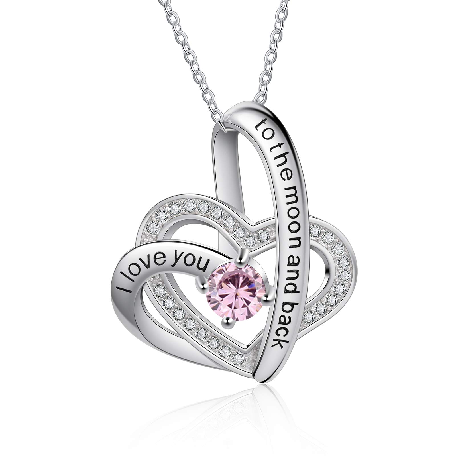 Jessemade Gioielli Cuore Collana Argento Pietra Donna