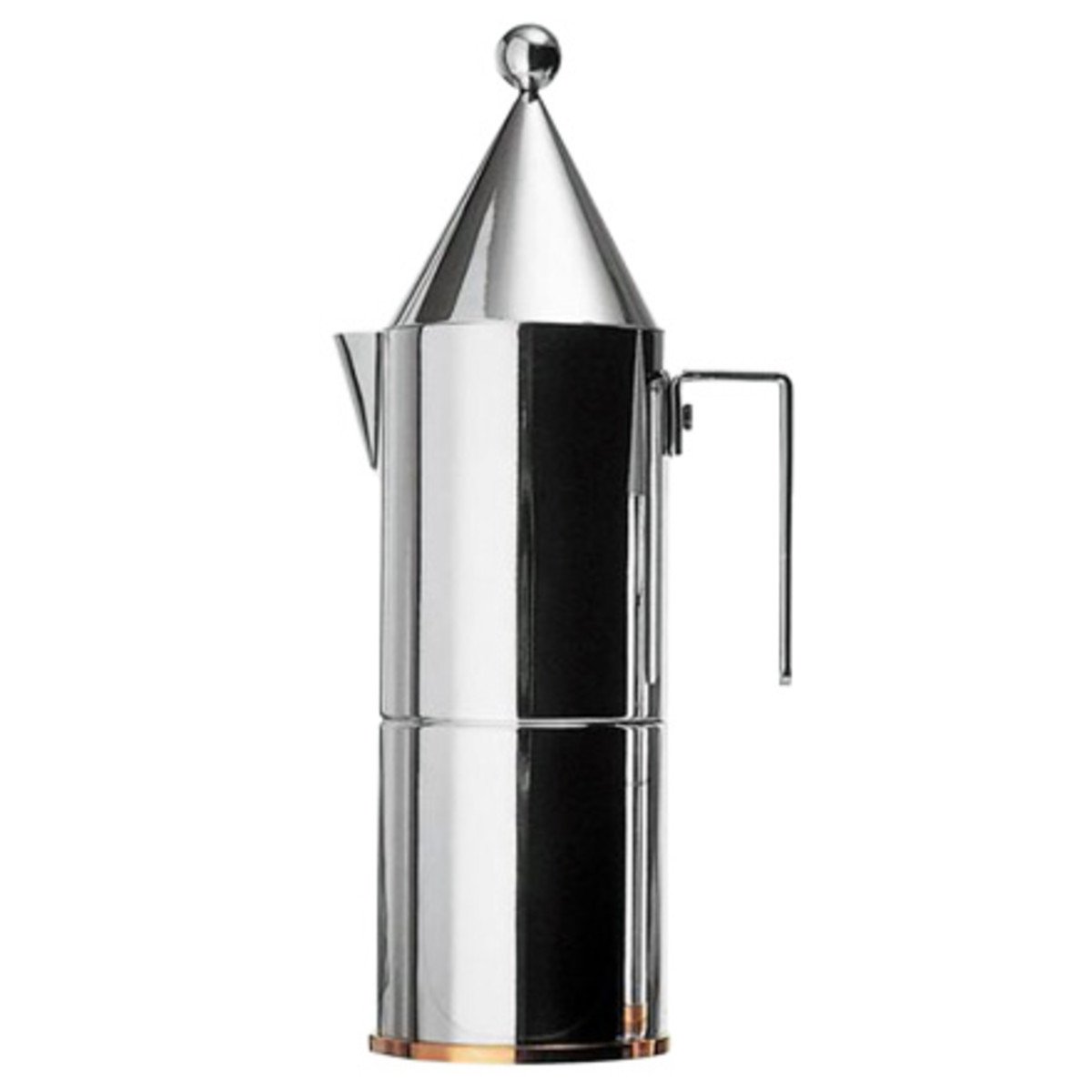 Alessi La Conica 90002/3 caffettiera acciaio 3 tazze rame