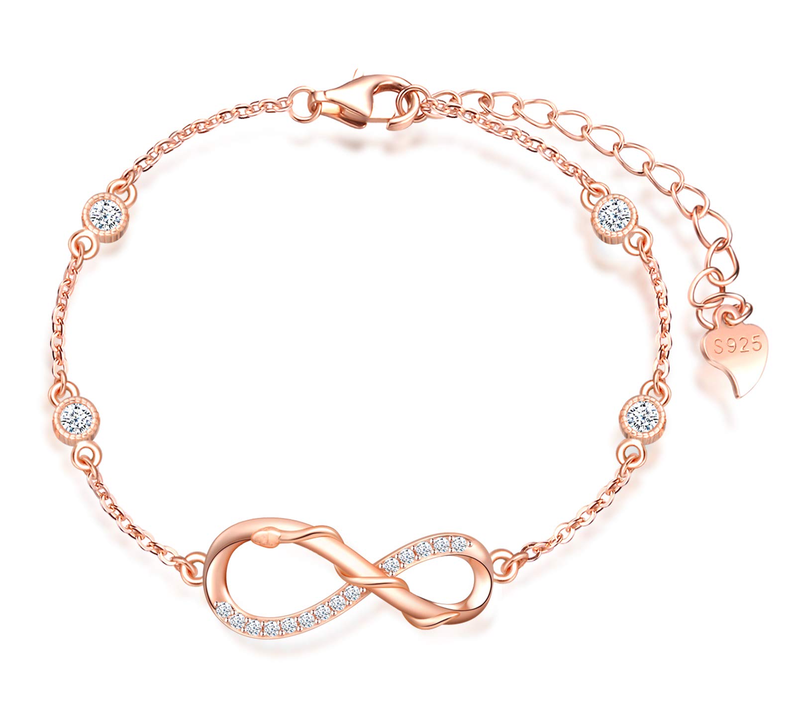 INFINIONLY Fashion Bracelets Bracciale Infinito C Stella Argento 925