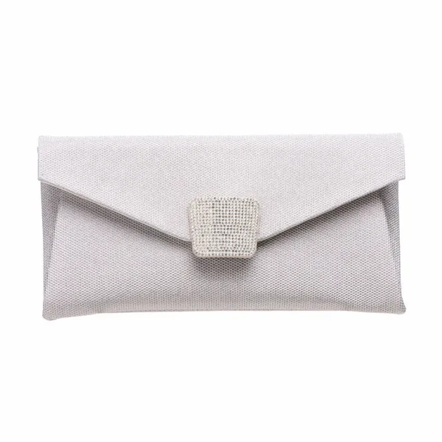 Chic Ad Hoc Pochette a Busta Nude Rete Strass