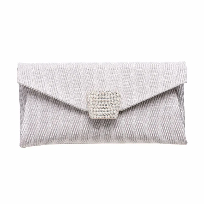 Chic Ad Hoc Pochette a Busta Nude Rete Strass