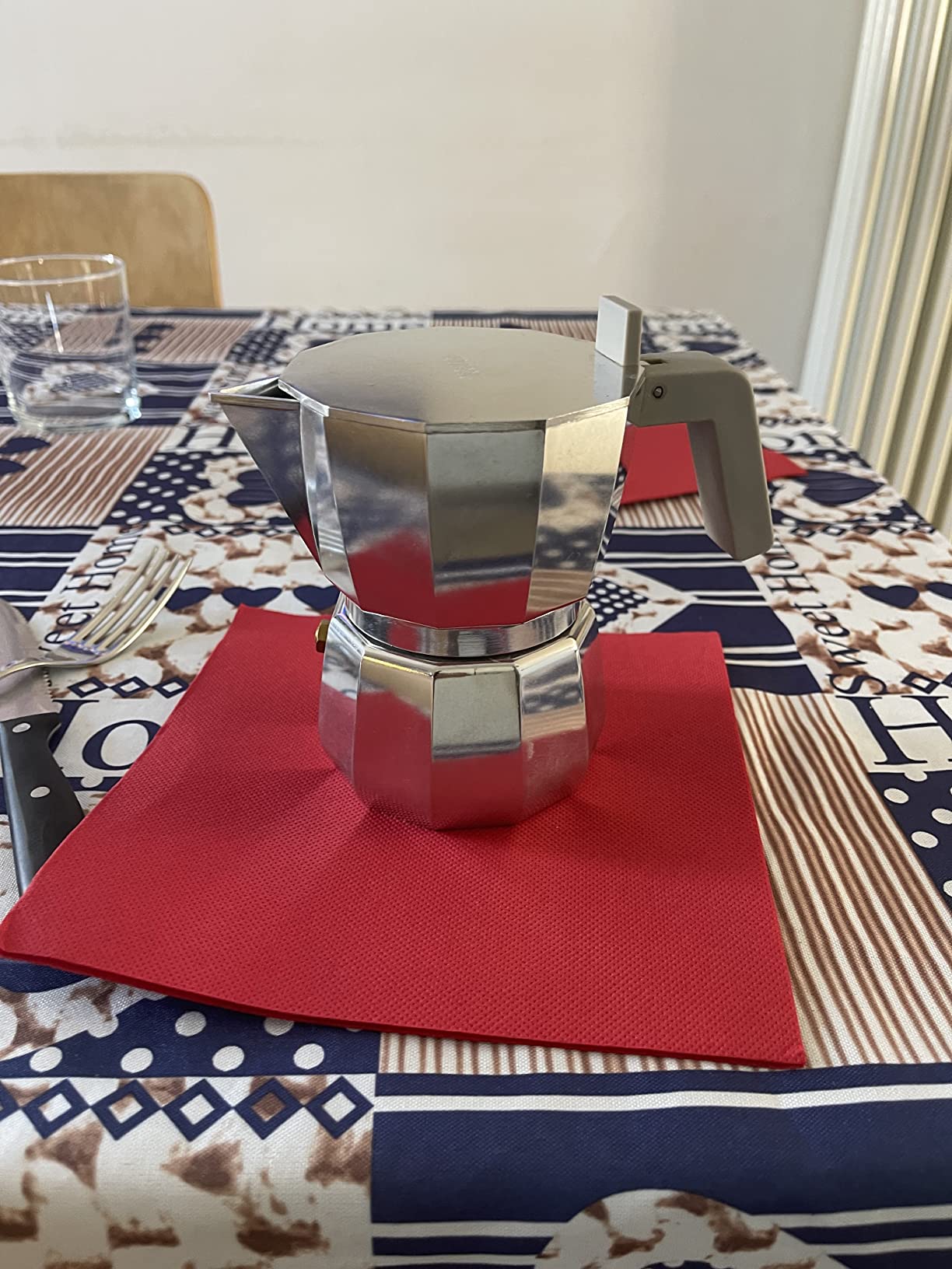 Alessi DC06/3 Moka Caffettiera Alluminio 3 Tazze Grigio 15 cl