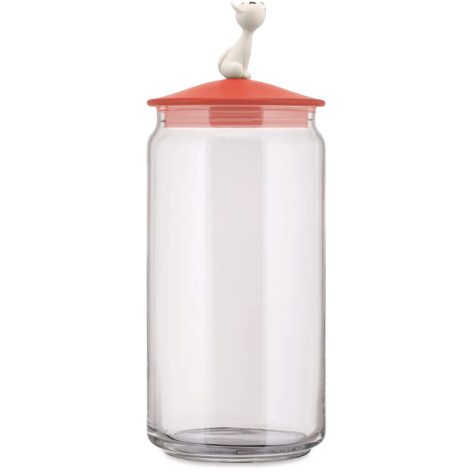 Alessi Mio Barattolo Gatto Arancione Contenitore Crocchette