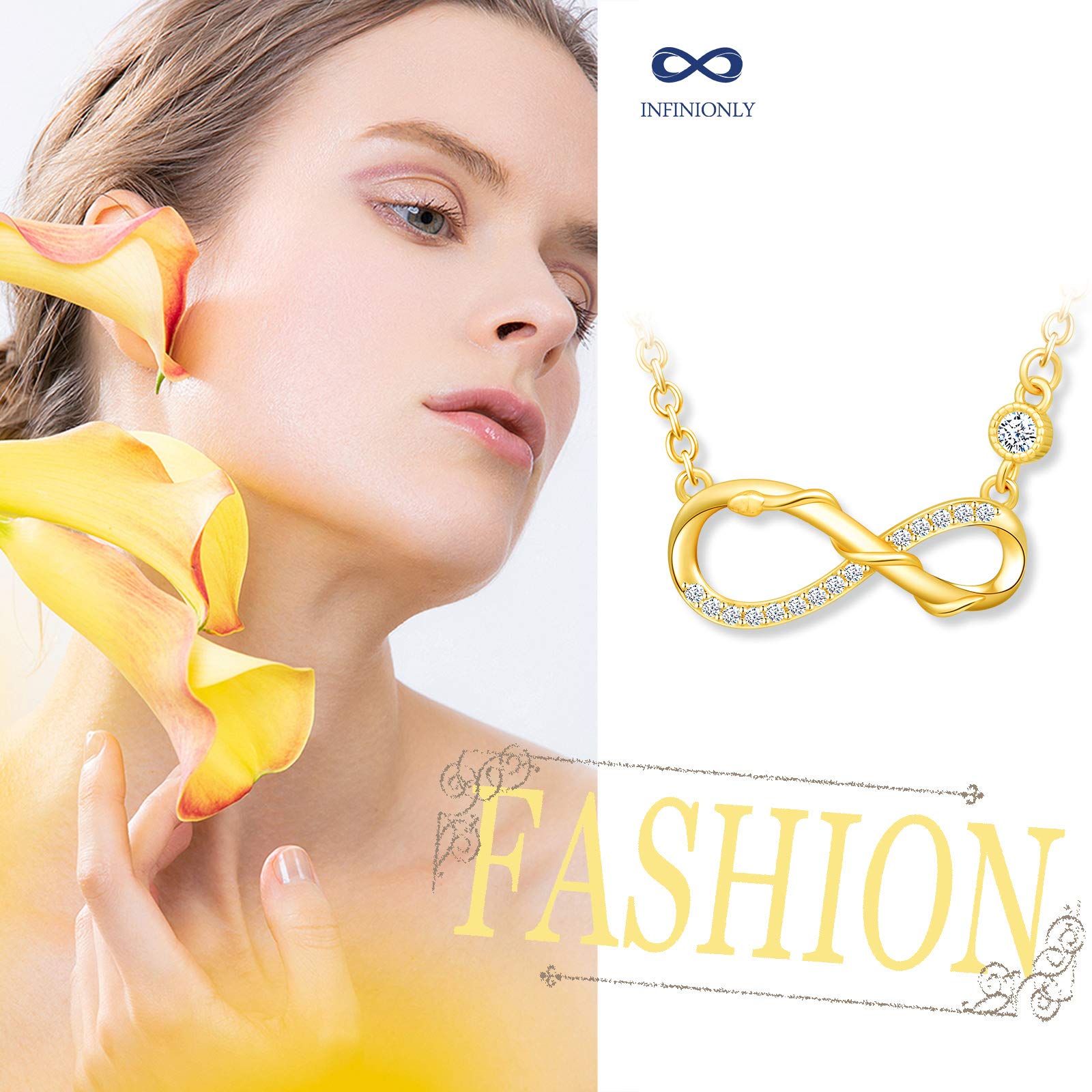 Infinionly Fashion Collana Infinito Oro Argento 925