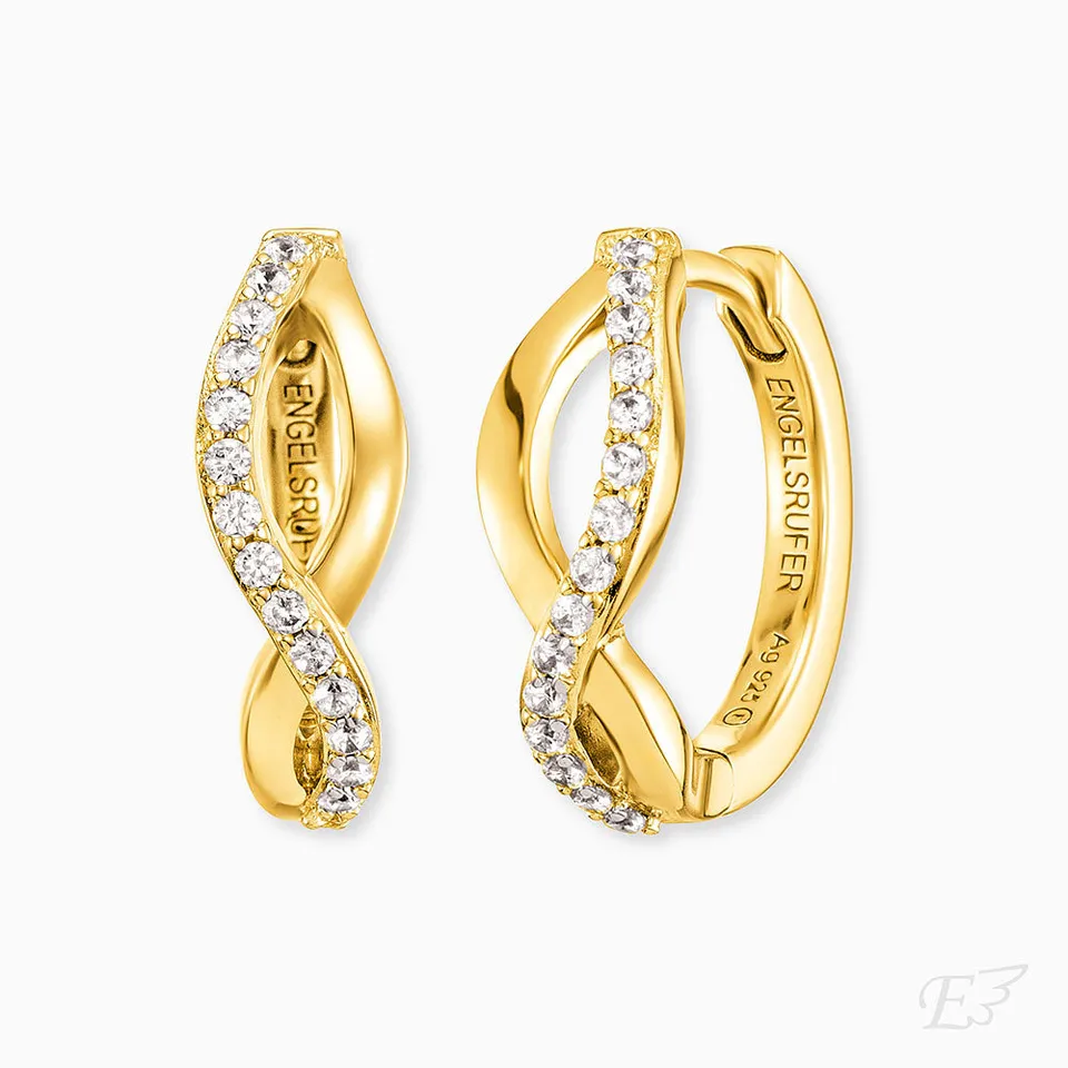 Engelsrufer Paradise orecchini a cerchio argento oro zirconia