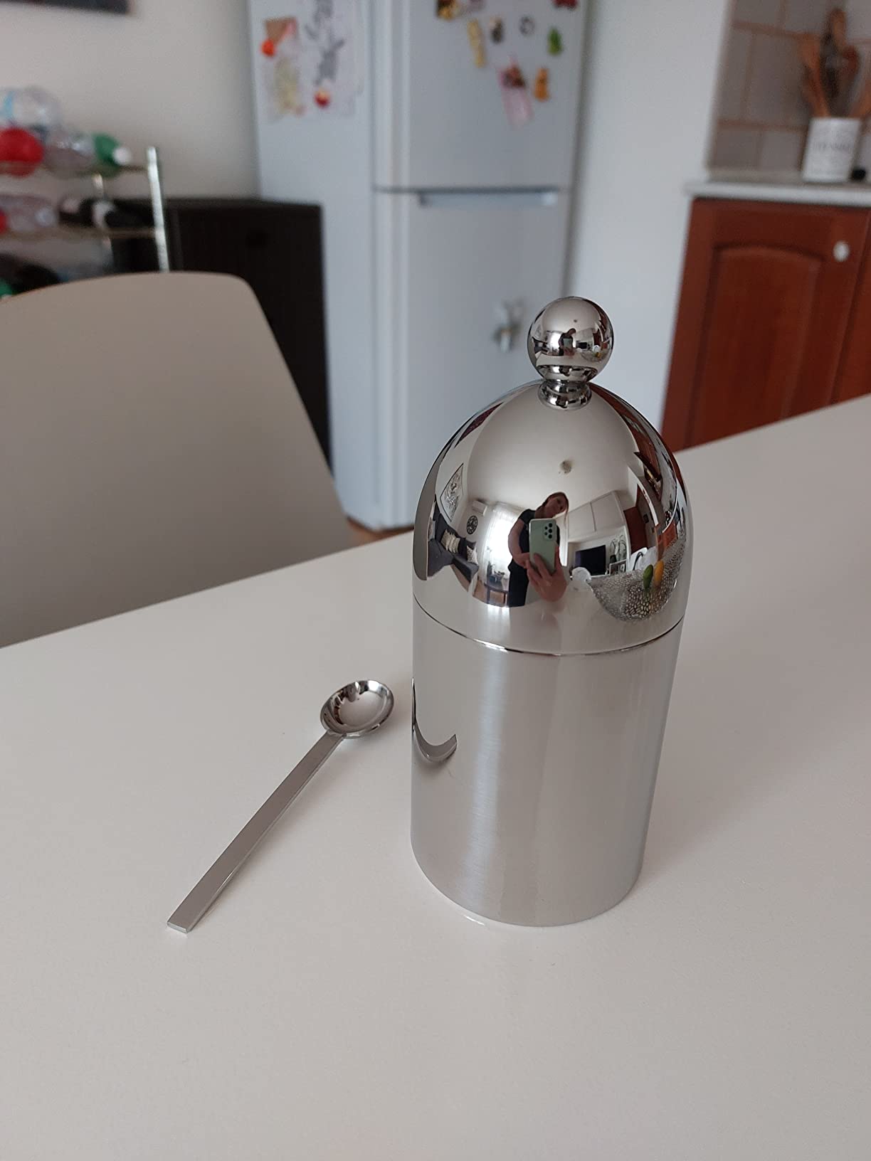 Alessi 90024 Zuccheriera Acciaio con Cucchiaino Aldo Rossi