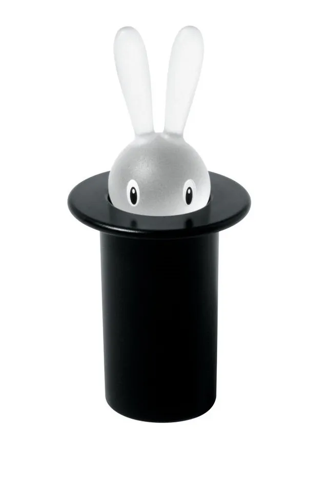 Alessi Magic Bunny ASG16 B Portastuzzicadenti Resina Nero 14 cm