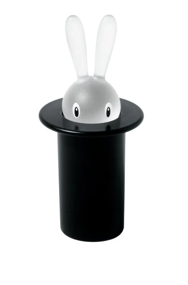 Alessi Magic Bunny ASG16 B Portastuzzicadenti Resina Nero 14 cm