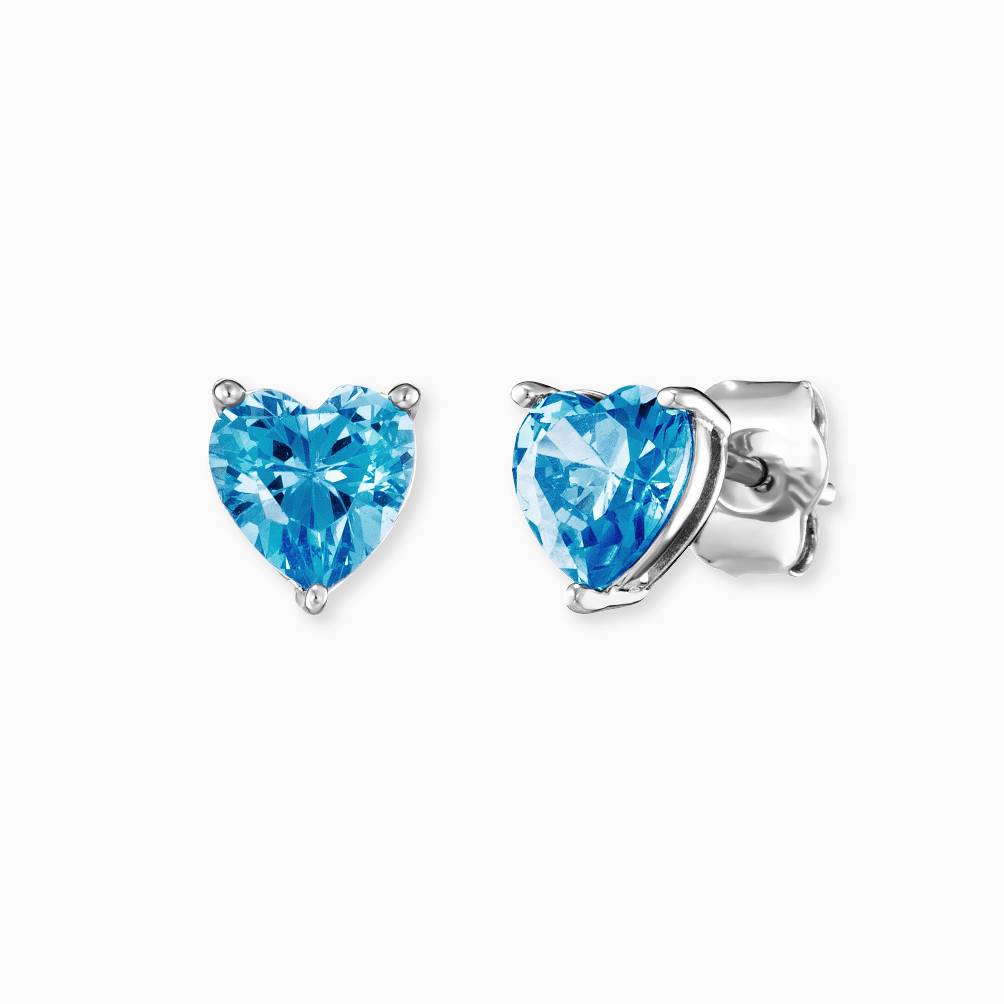 Engelsrufer Shiny Orecchini Argento 925 Cuore Zirconia Blu