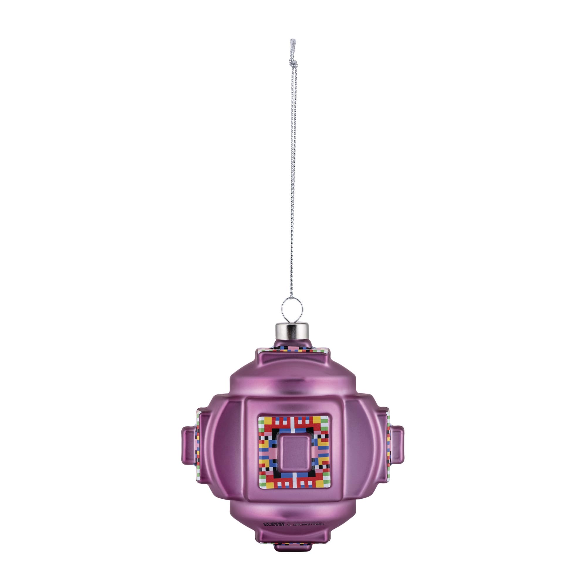 Alessi Fractal ESA06 4 pallina natale vetro soffiato decorata