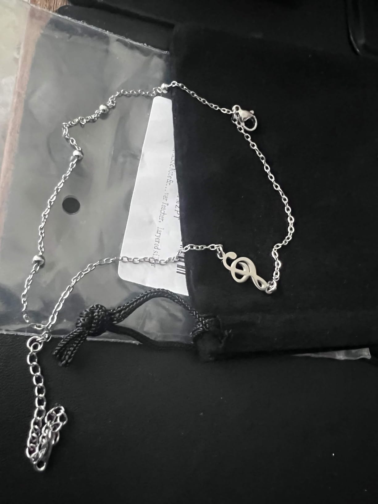 EUEAVAN Bracelets Braccialetto musica argento multistrato