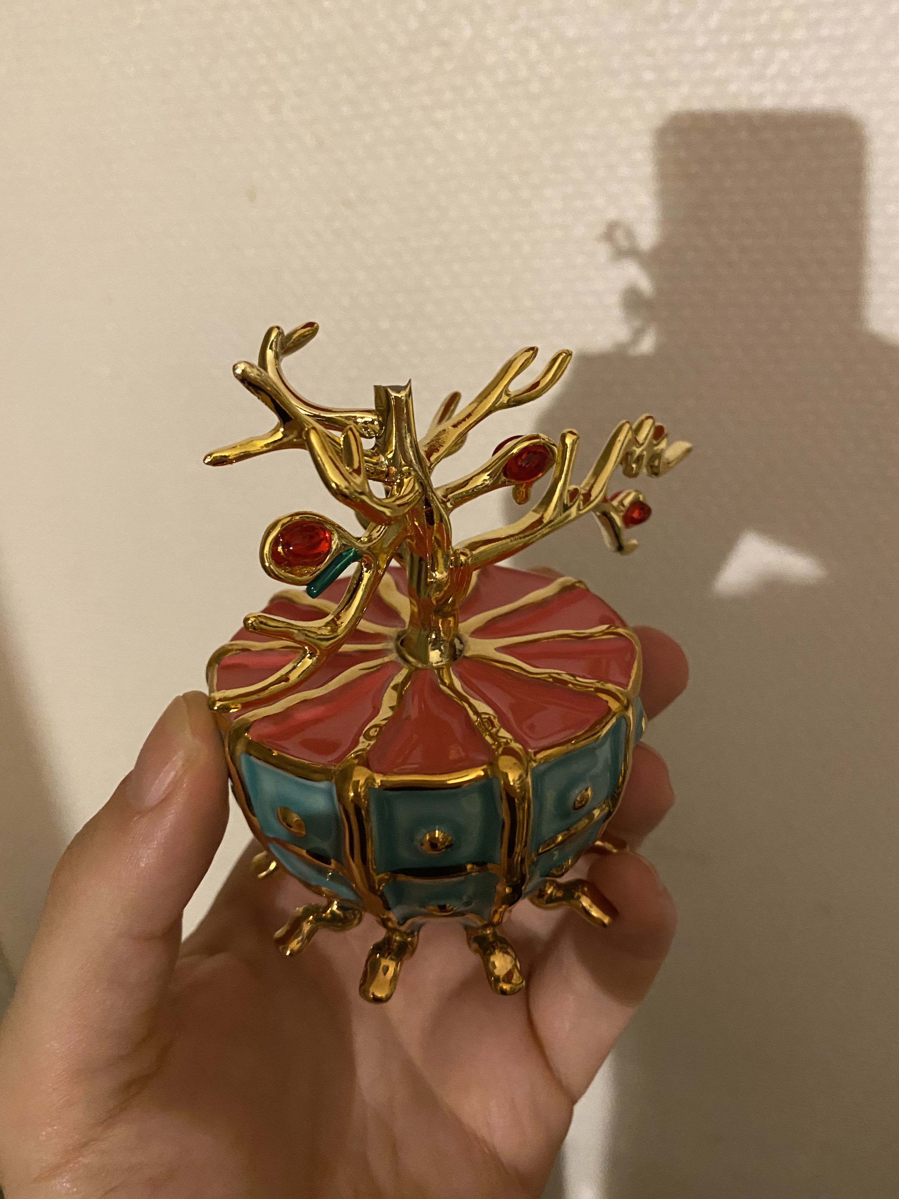 Alessi Albero del Bene MJ16 17 decorazione porcellana dorata