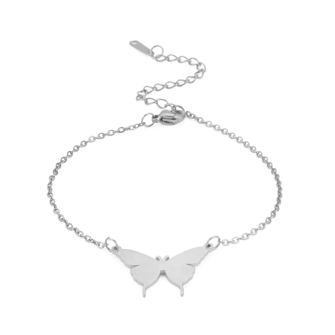 EUEAVAN Farfalla Bracciale bangle acciaio amicizia