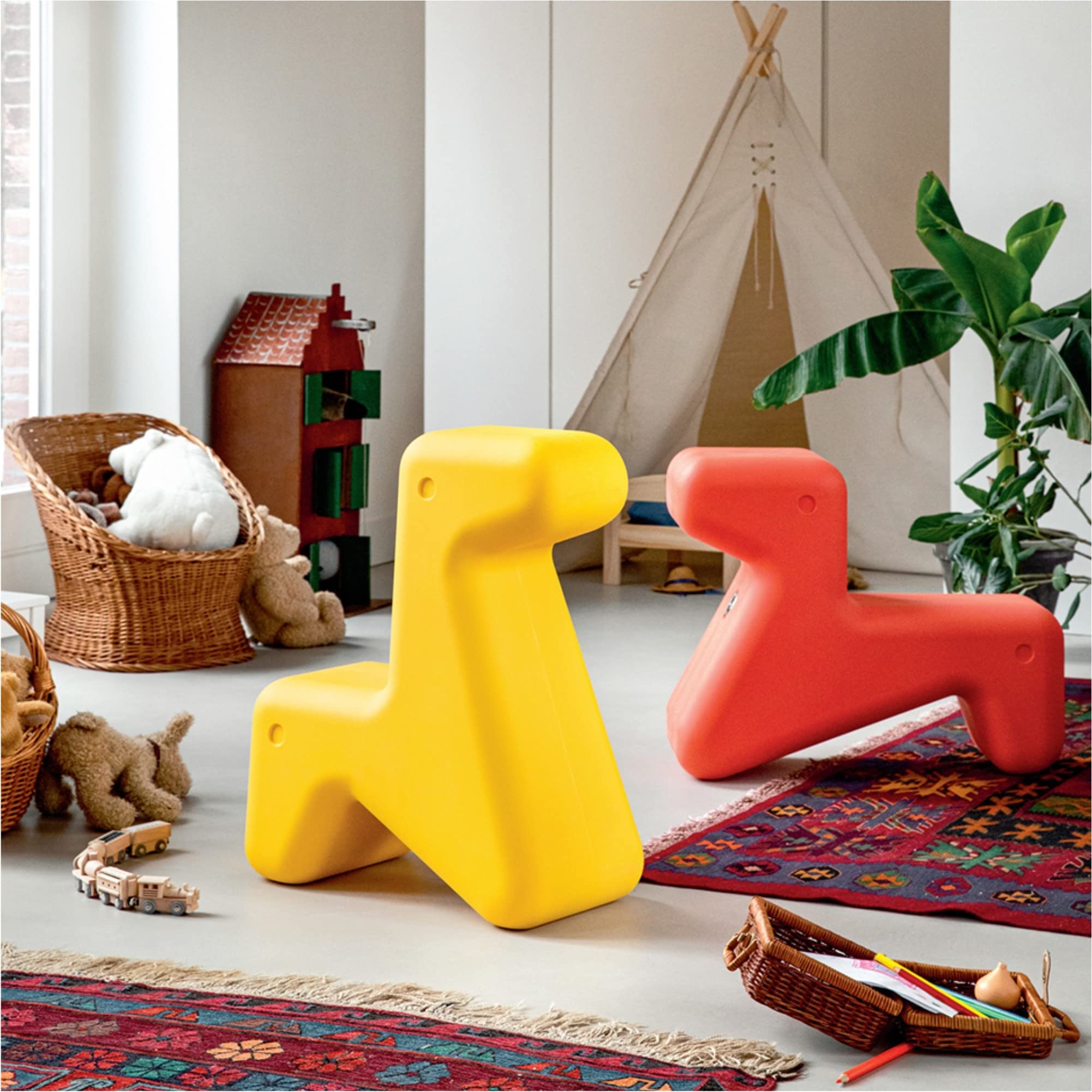 Alessi Doraff UNS07 Y seduta bambini gialla polietilene