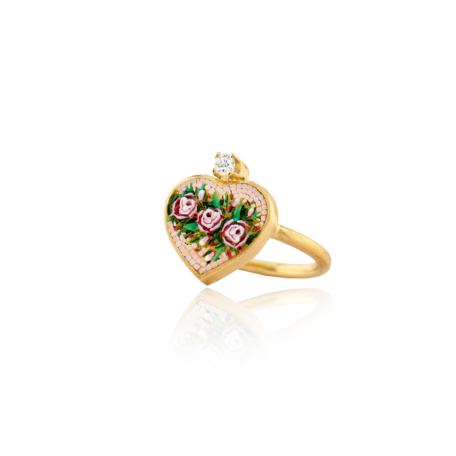 Le Sibille Light Ring anello oro diamante mosaico