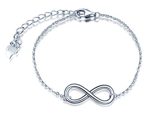INFINIONLY Bracciale Infinito in Argento 925 Silver Regolabile