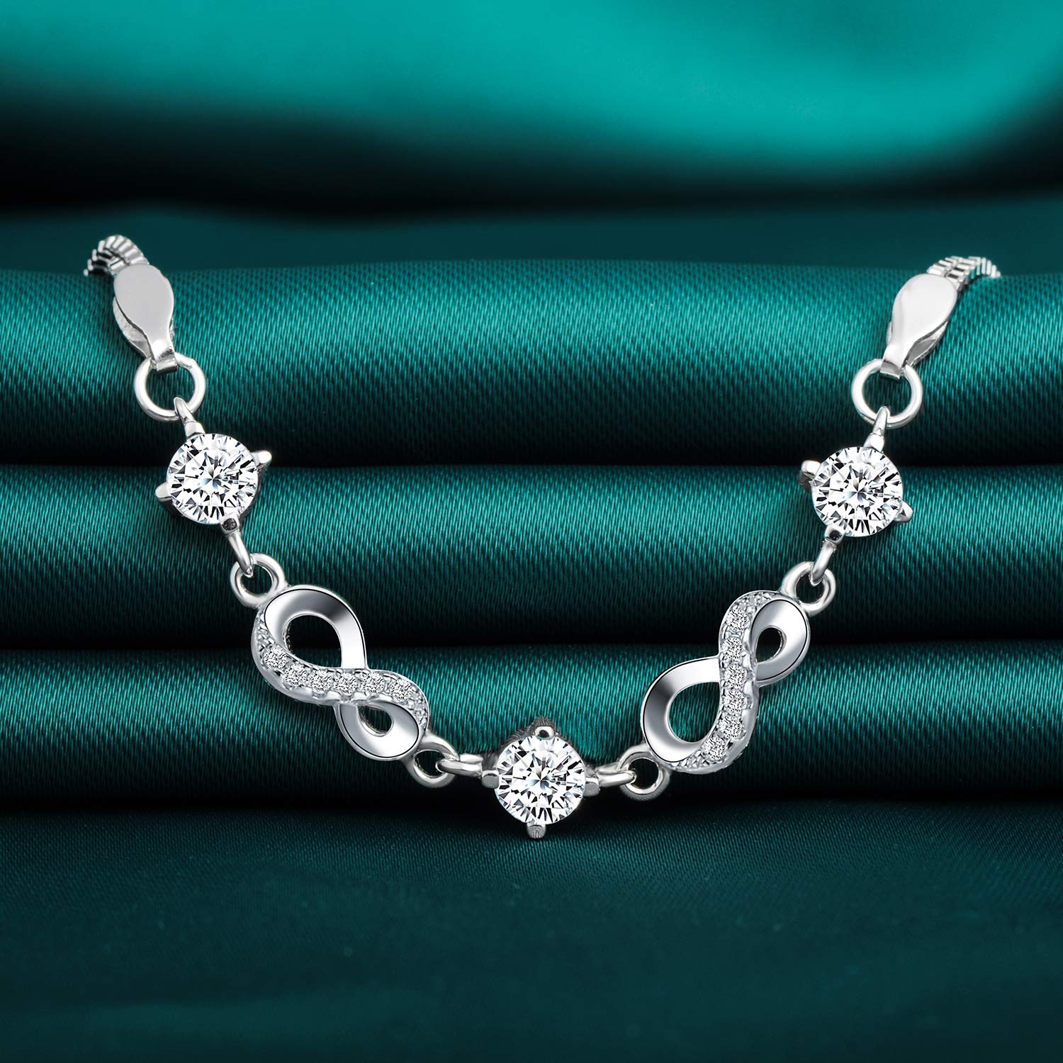 INFINIONLY Fashion Bracelets bracciale argento 925 infinito zircone