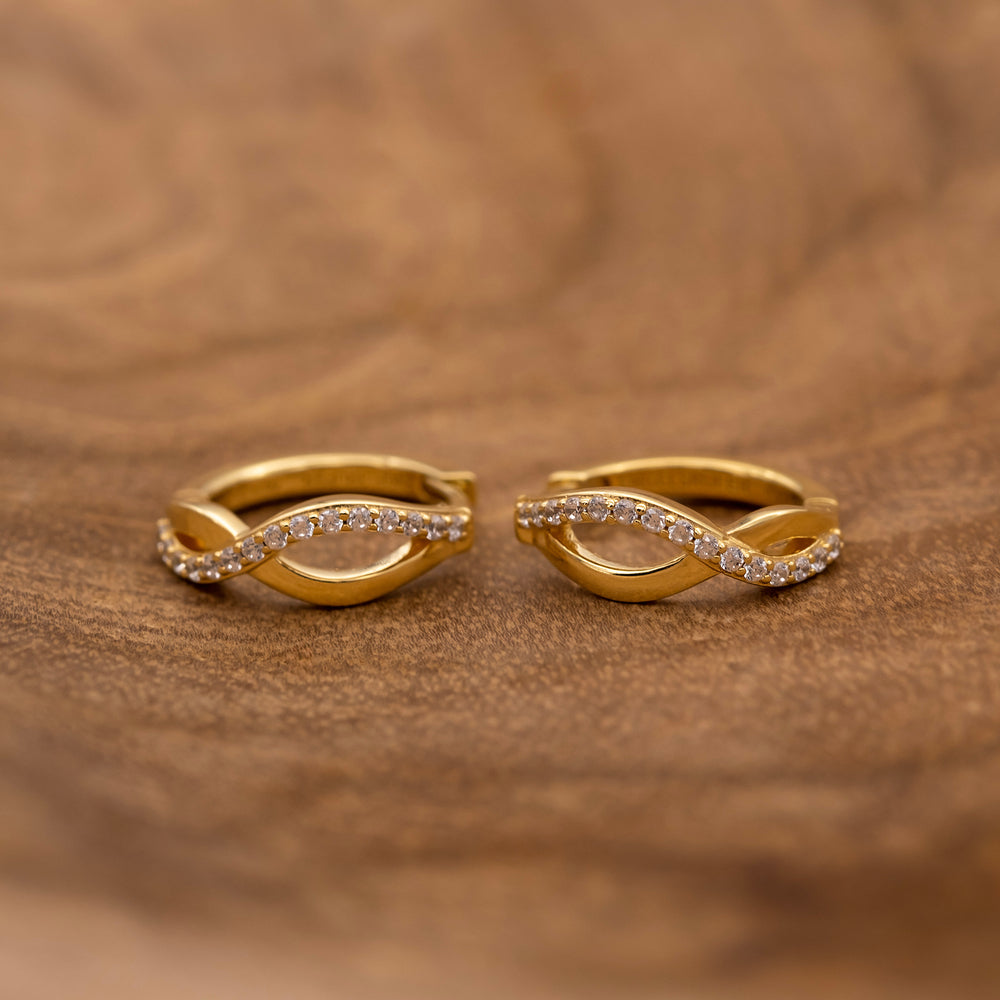 Engelsrufer Paradise orecchini a cerchio argento oro zirconia