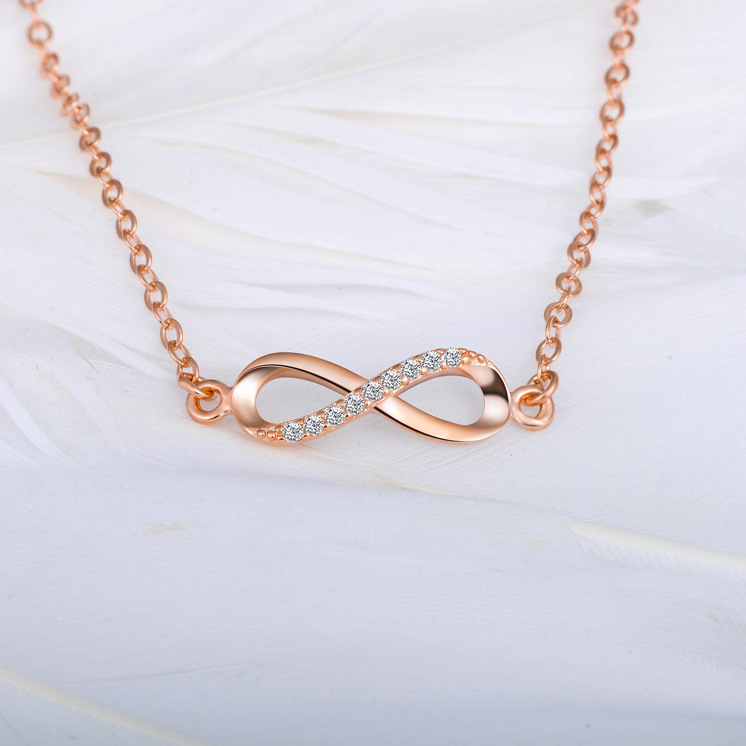 INFINIONLY Fashion Bracelets Bracciale Infinito Oro Rosa