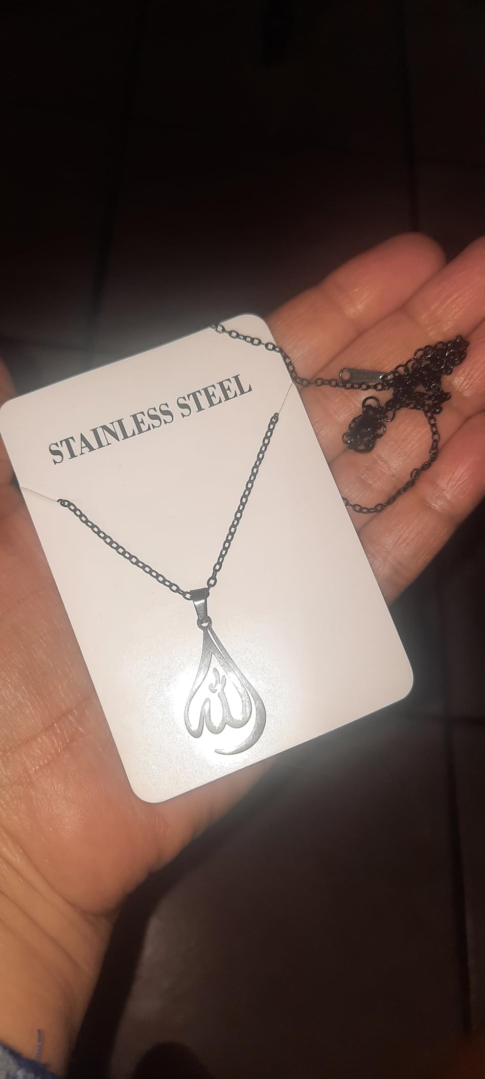 EUEAVAN Necklaces collana Allah argento stratificato islamica