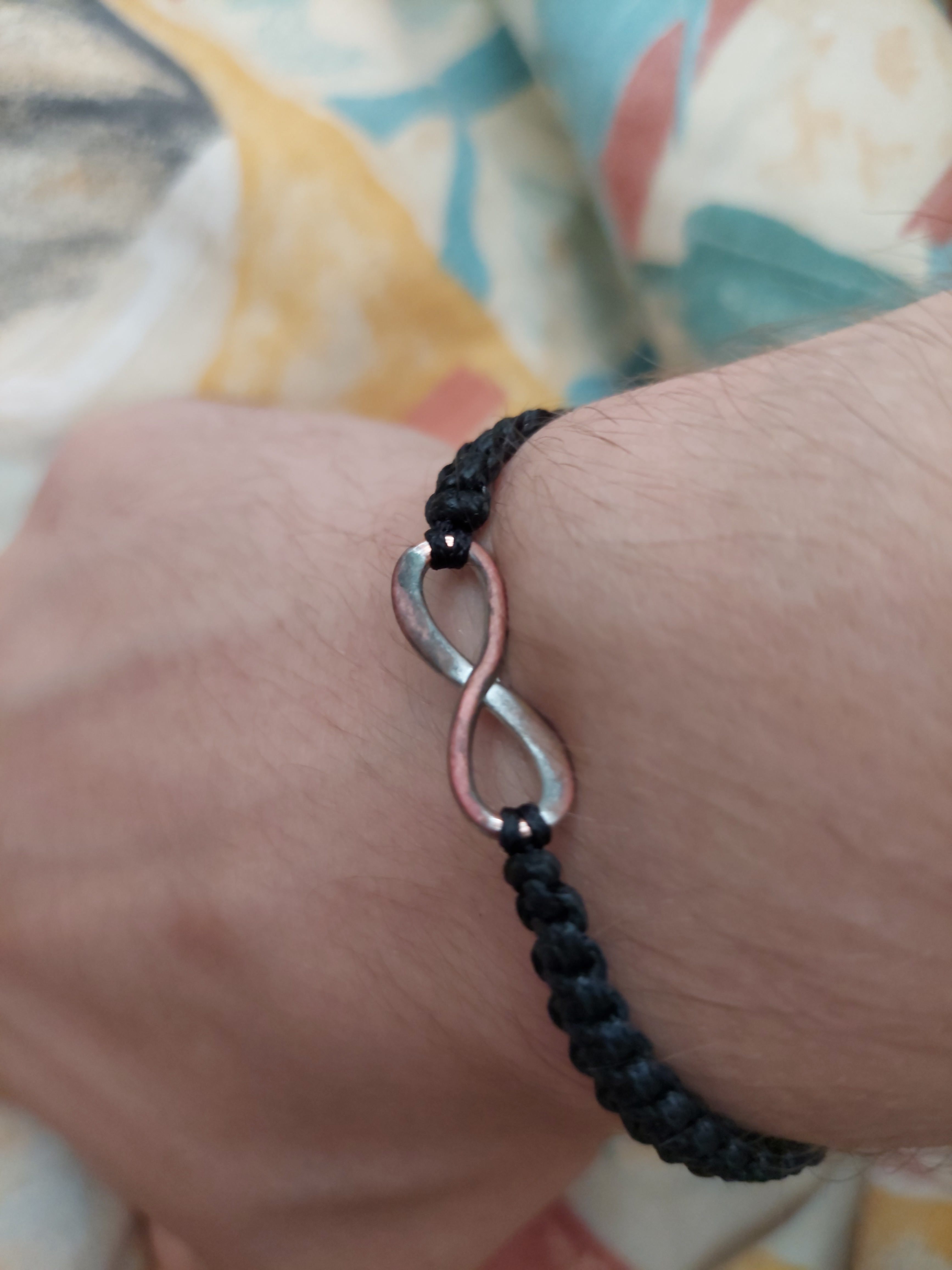 Infinionly Fashion bracciale intrecciato nero infinito 17-28 cm