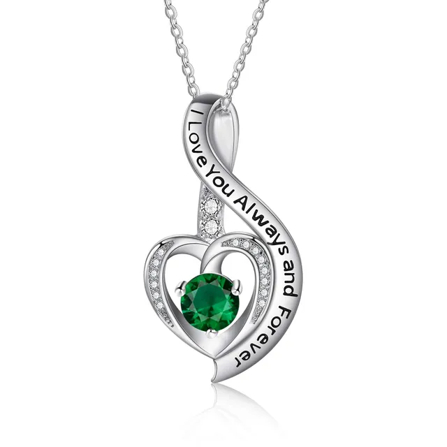 Jessemade Gioielli Collana Argento 925 Cuore Zirconi Regalo Mamma