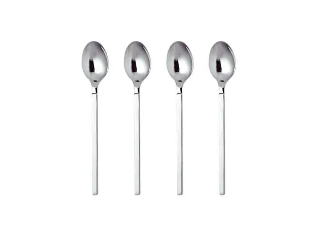 Alessi Dry 4180/9S4 cucchiaini da moka acciaio set 4 lucidi