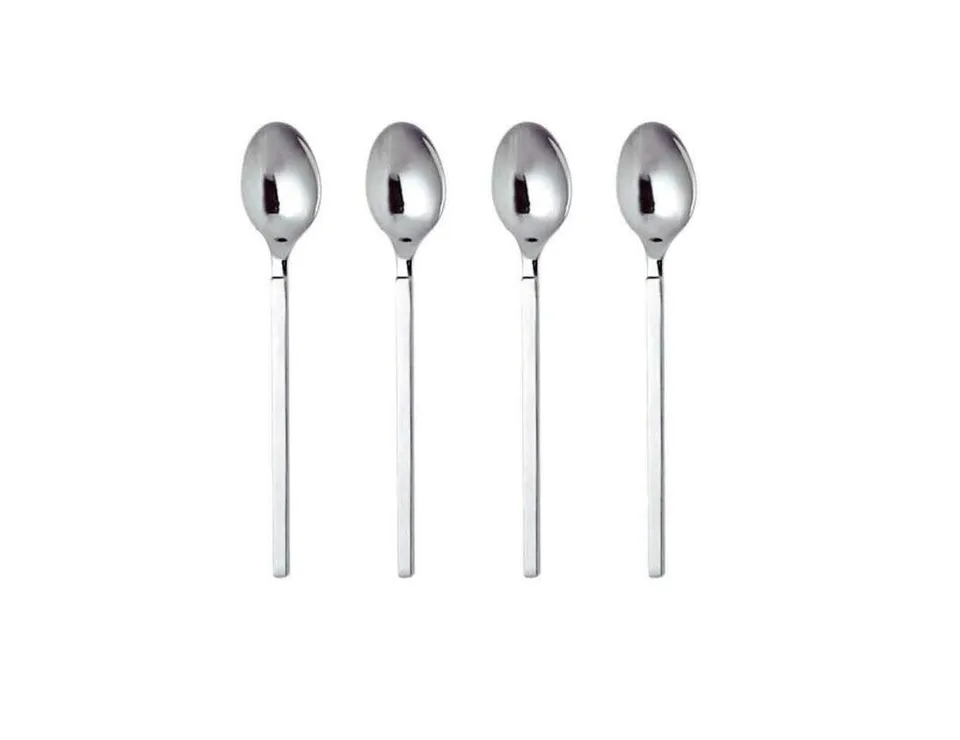 Alessi Dry 4180/9S4 cucchiaini da moka acciaio set 4 lucidi