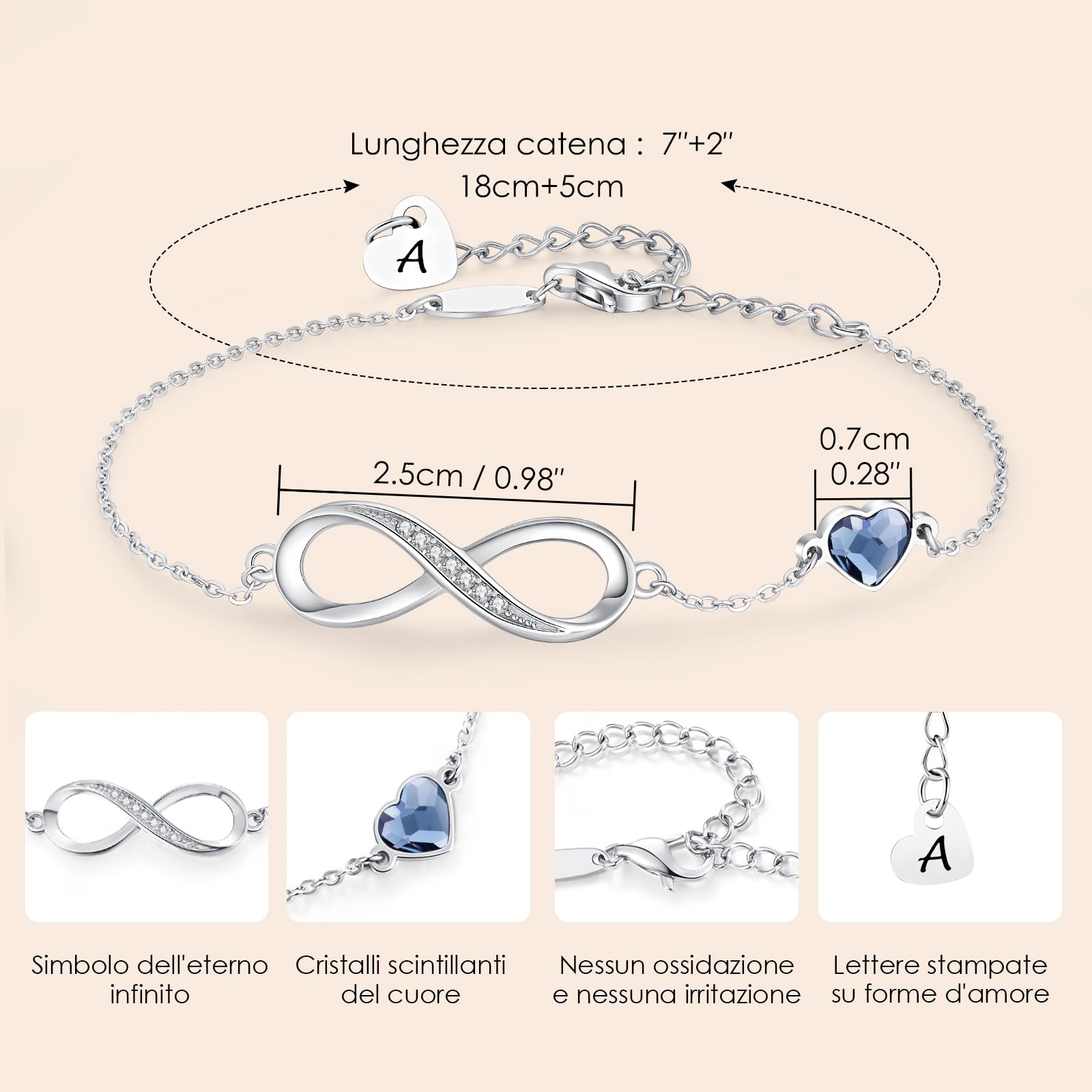 Louisa Secret Bracelets Infinito Bracciale Donna Argento 925