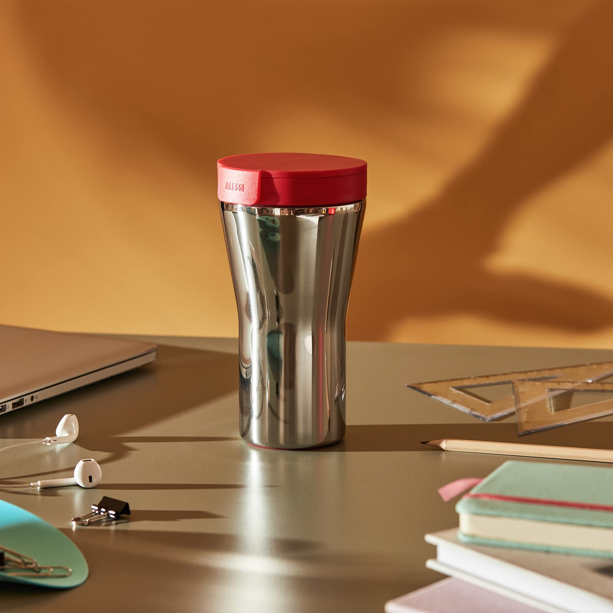 Alessi Caffa GIA24 R Travel Mug Acciaio Rossa