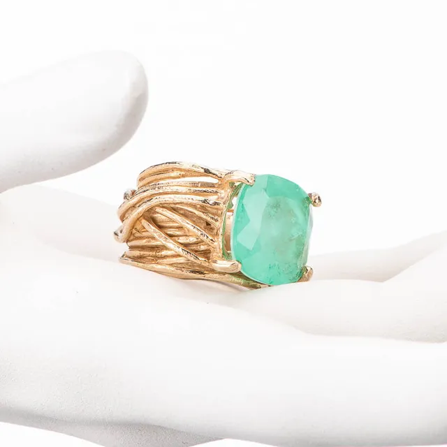 Chic Ad Hoc Anelli anello fascia alta tormalina verde