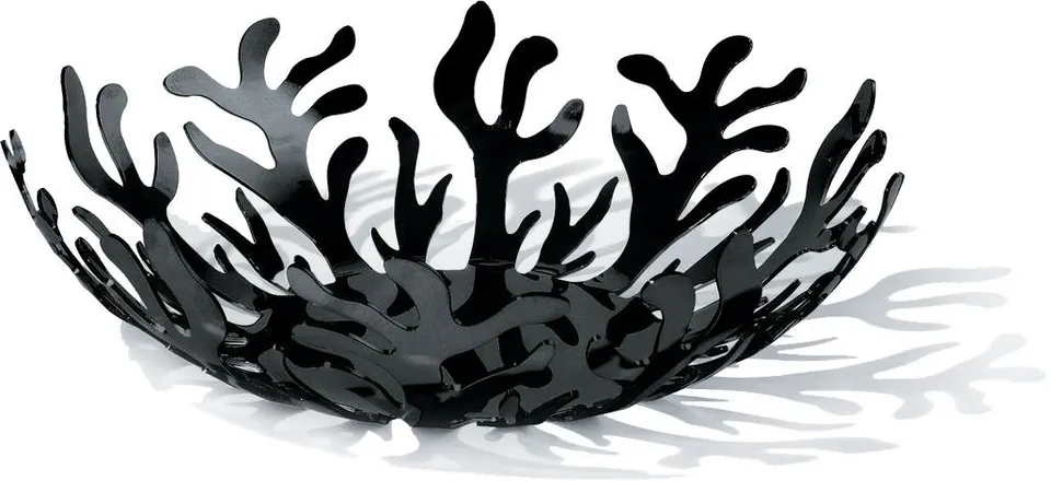 Alessi Mediterraneo ESI01/29 B fruttiera nera acciaio 29 cm