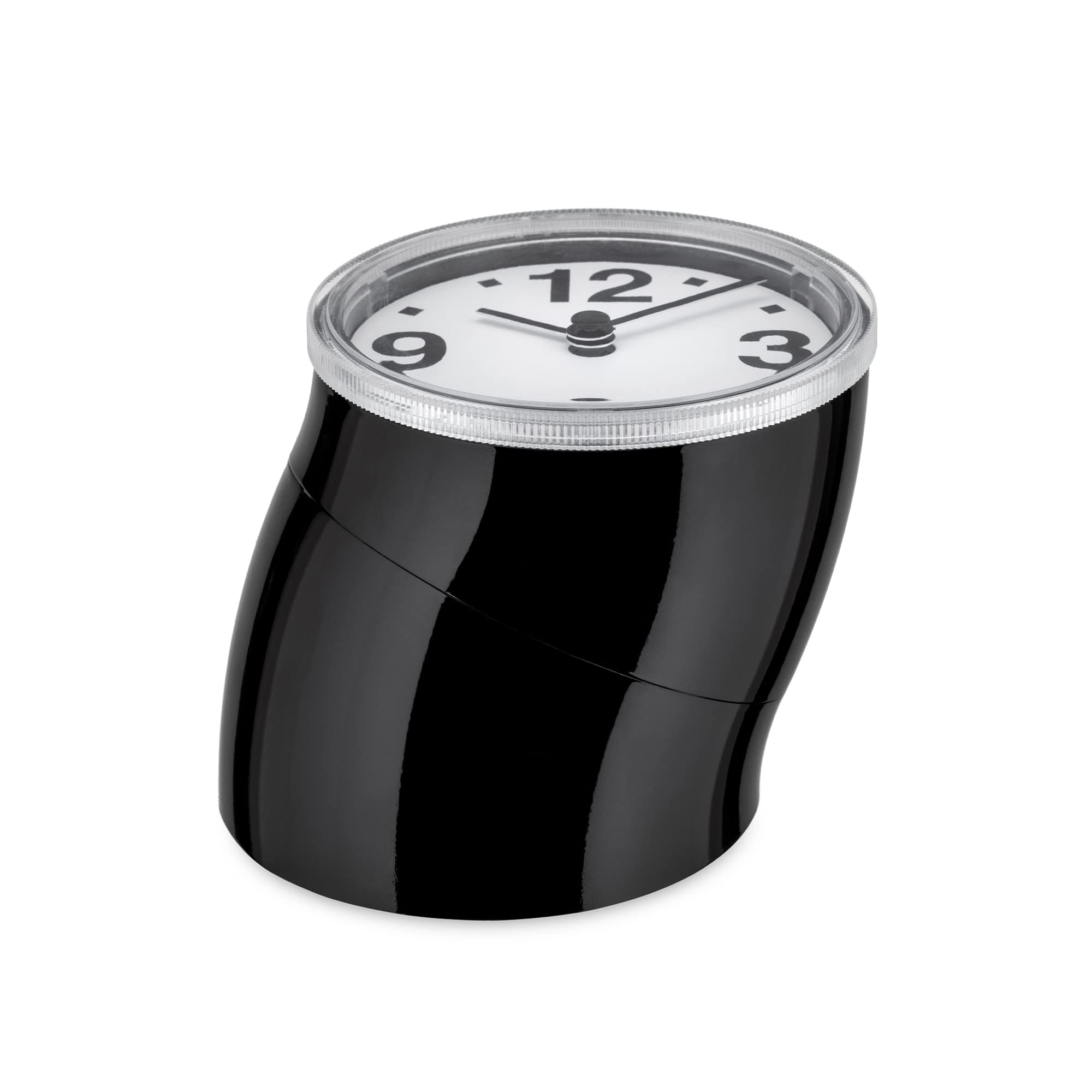 Alessi Cronotime 01 B orologio tavolo nero ABS