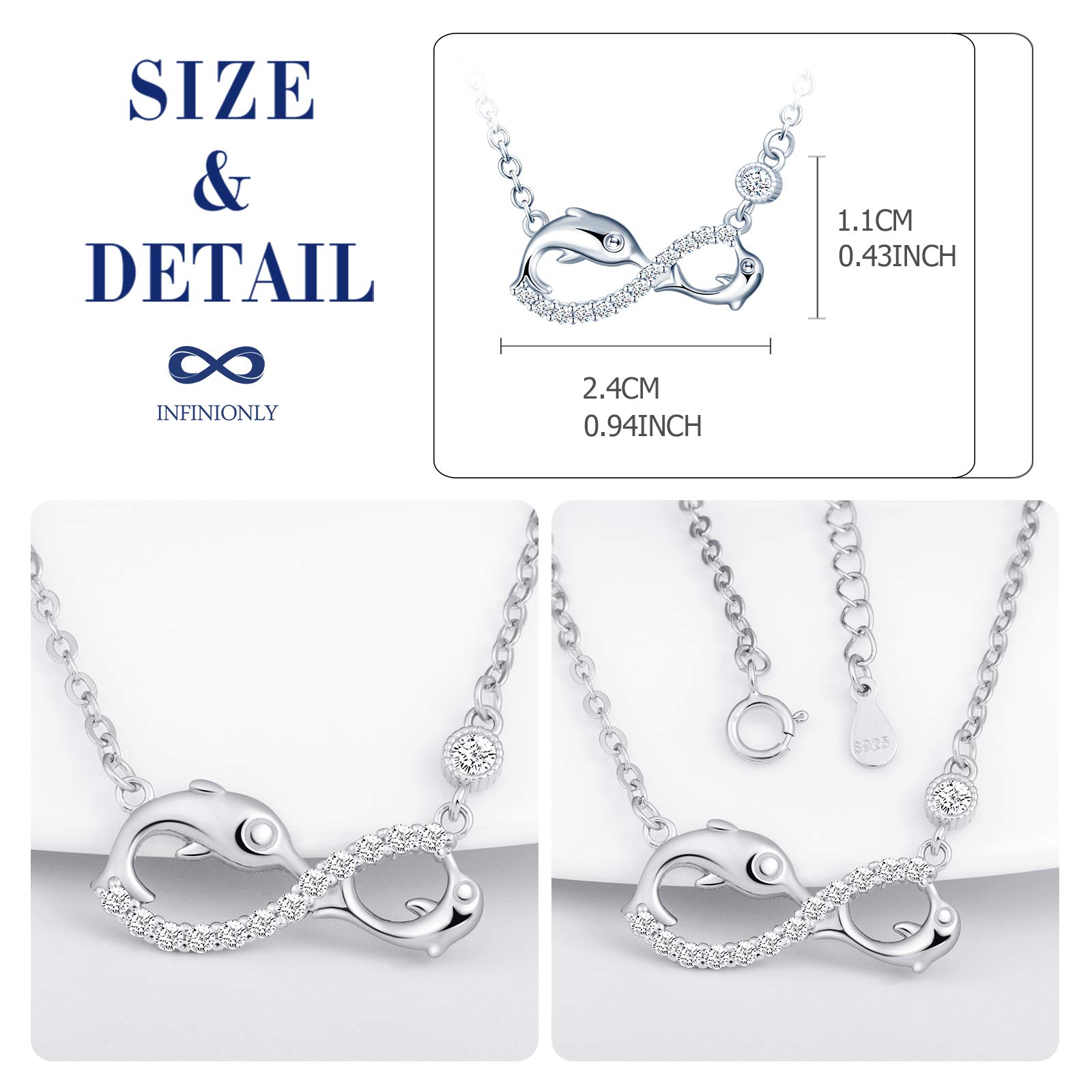 INFINIONLY Fashion Necklaces collana infinito argento 925