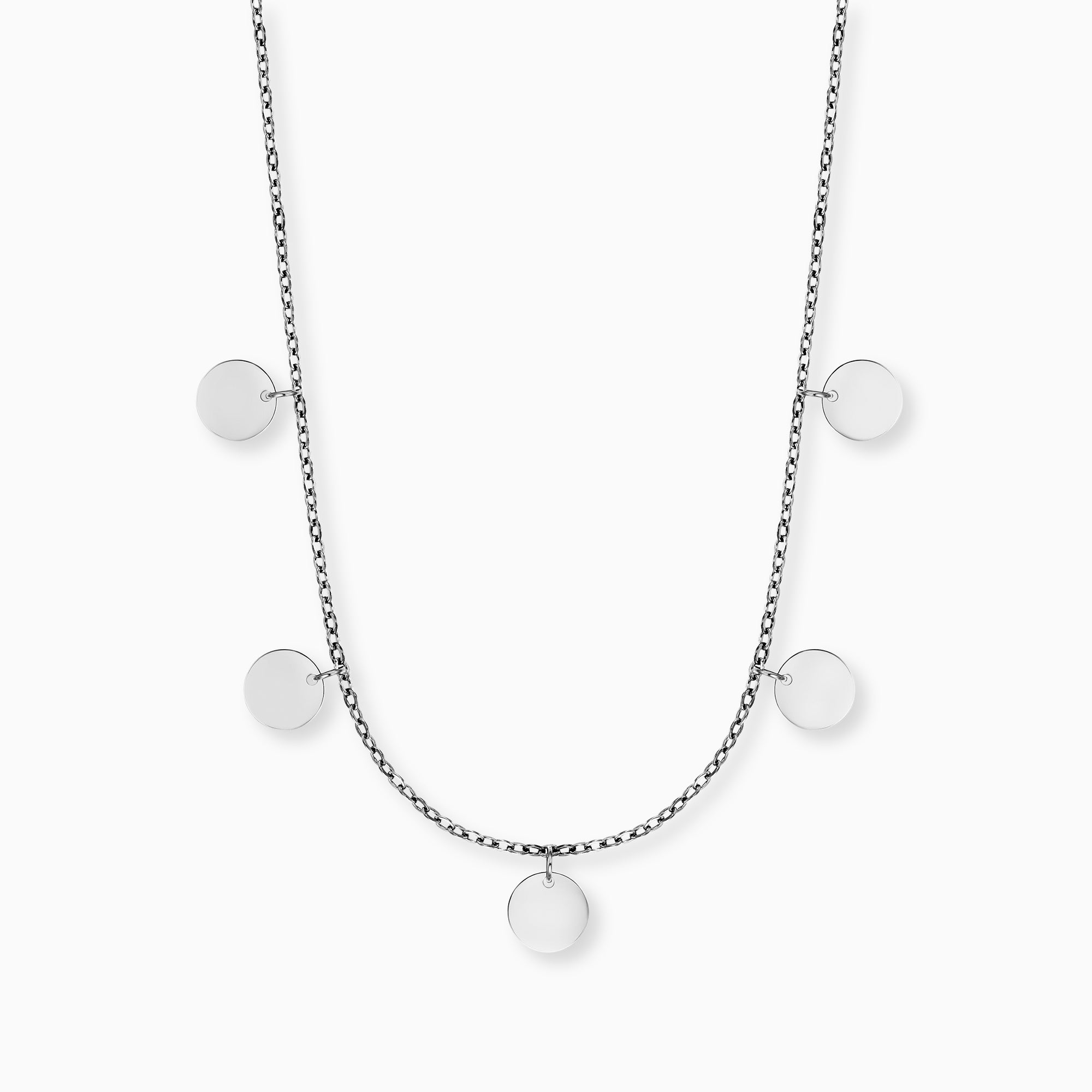 Engelsrufer MySteel collana Happy Soul acciaio argento con biglietto