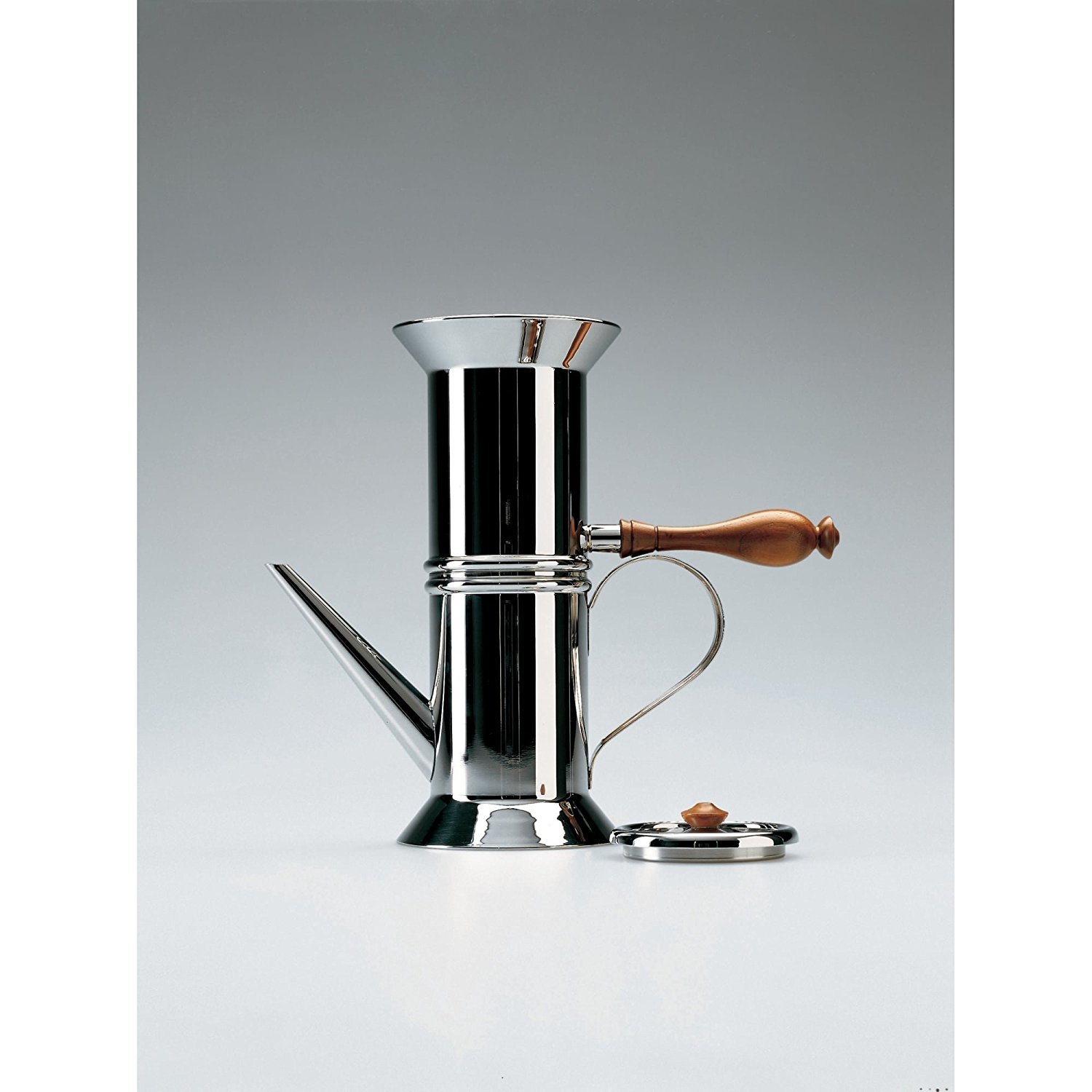 Alessi Officina 90018 Caffettiera Napoletana Acciaio Noce