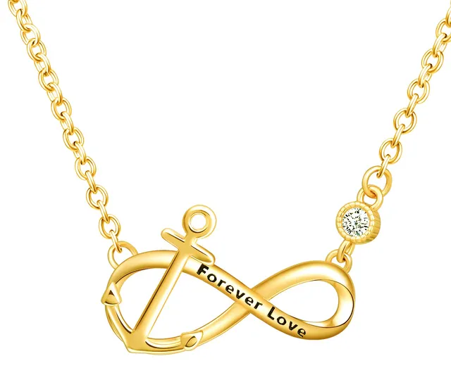 INFINIONLY Fashion Collana infinito oro donna argento 925