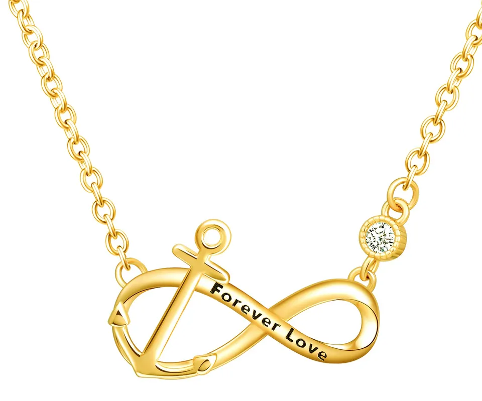 INFINIONLY Fashion Collana infinito oro donna argento 925