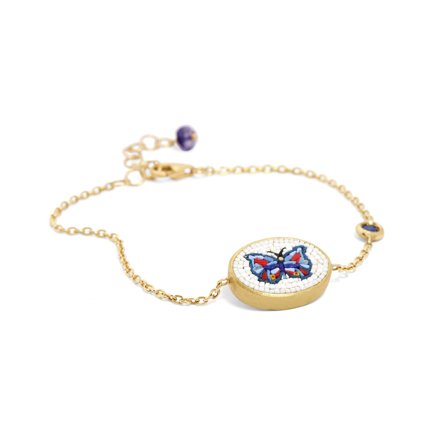 Le Sibille Ottavia bracciale oro giallo 18 kt zaffiri blu